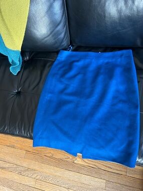 J Crew blue wool pencil skirt